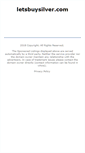 Mobile Screenshot of letsbuysilver.com